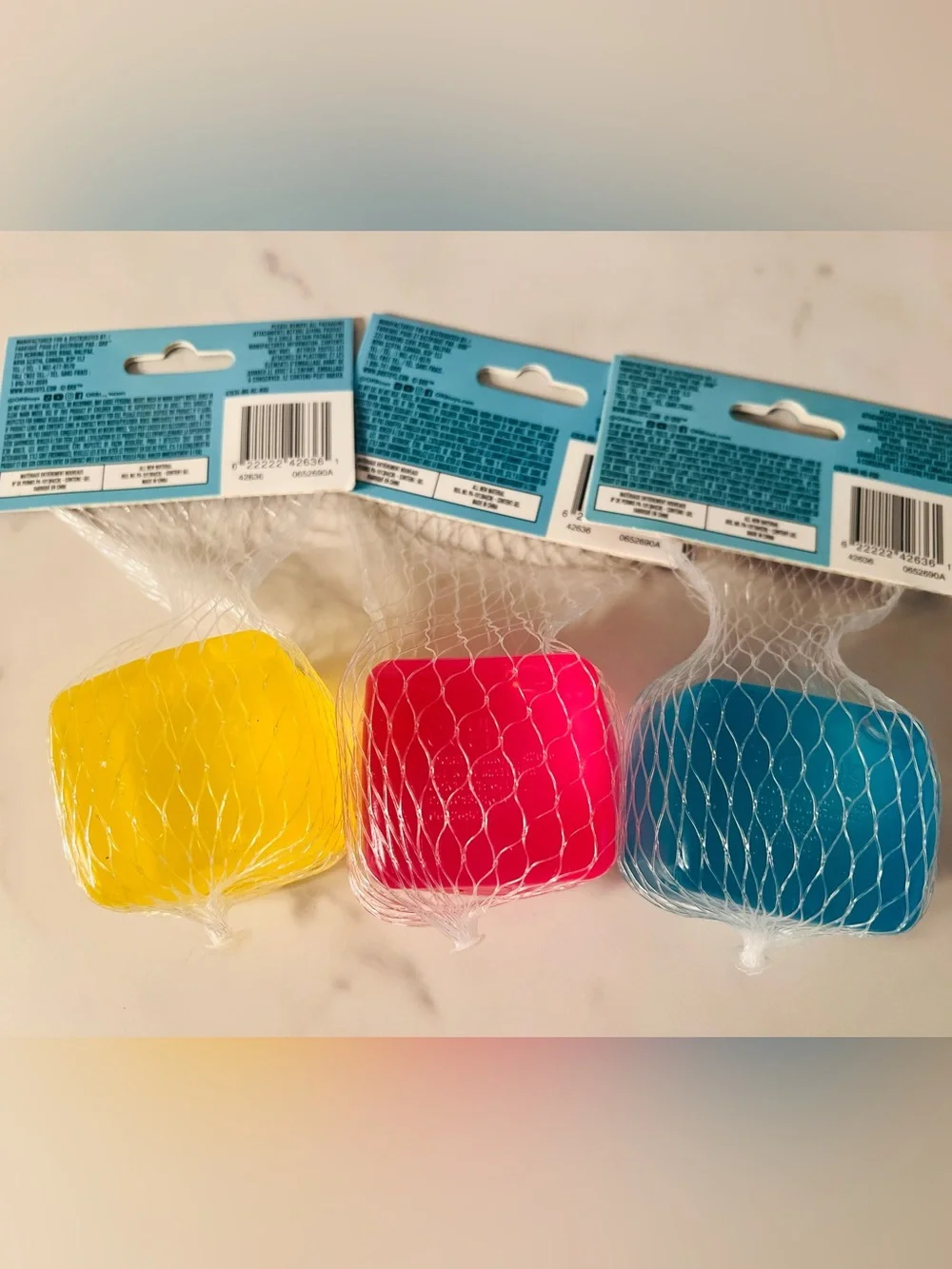 Sugar Swaps Cool Cubes Glow Party Favors - Yellow, Pink, Blue - Squishy - Picture 2 of 2